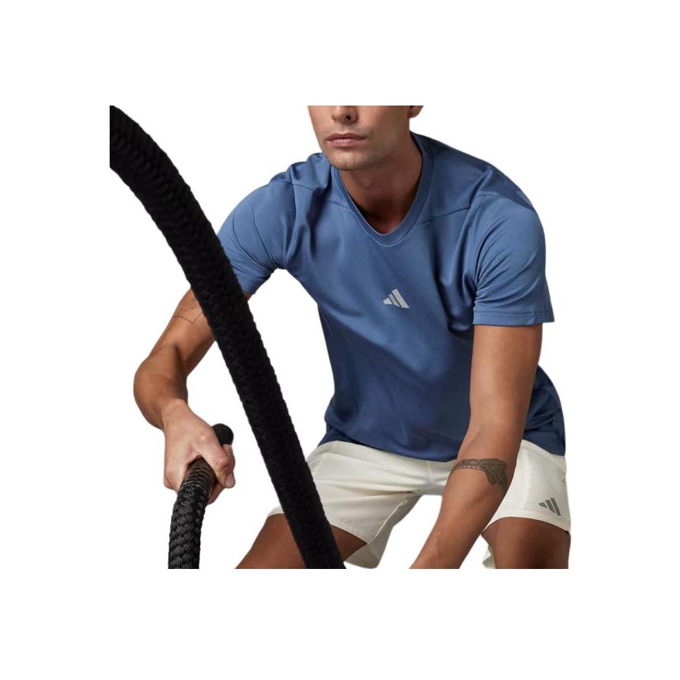 adidas Ontworpen Voor Training Hiit Workout Heat Rdy T-shirt Heren Tops Blauw IS3741
