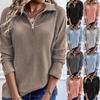 Nieuwe Dames Herfst/Winter Pullover Trui Jas met Rits
