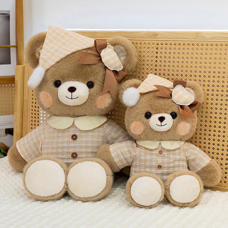 Cute Pajamas And Hats Teddy Bears Plush Toys Doll Children Toy For Childrens Gift