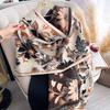 Autumn And Winter  Retro Elegance Two-Sided Jacquard Pashmina Scarf Warm Fringe Shawl Outdoor Coldproof Windproof Blanket