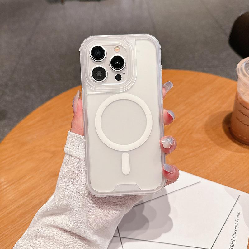 Three-in-one Magnetic Phone Case for IP16 Pro Max Second Generation Colorful for IP16pro Upper and Lower Covers North and South America