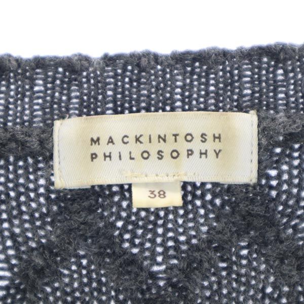 MACKINTOSH PHILOSOPHY Wool Blend Long Sleeve Knit One Piece 38 Gray Women Used