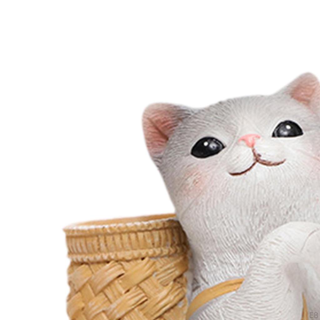 Asılı Saksılar İçin Sevimli Kedi Heykeli - Whimsical Garden Decor