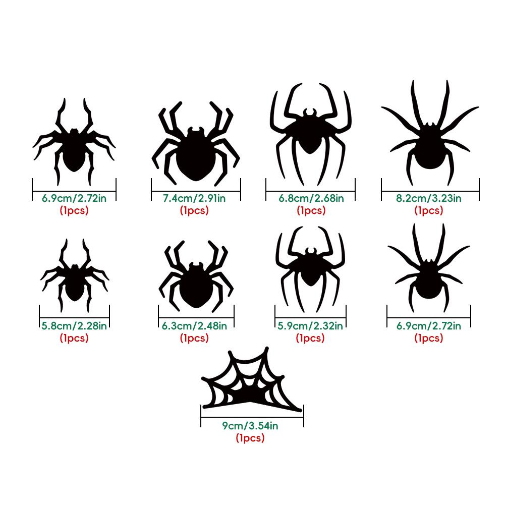 3D LED Bat Spider Decor Light Halloween Wall Window Atmosphere Lamp Scene Setter Bat Spider Scary Halloween Party Decoration
