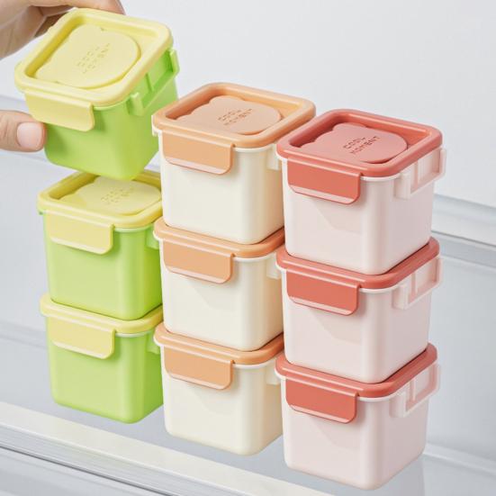 3Pcs Ice Cube Box with Sealed Lid Mini Square Ice Tray for Odor-Free Storage Multi-Purpose Food Grade PP Ice Maker Kitchen Accessory