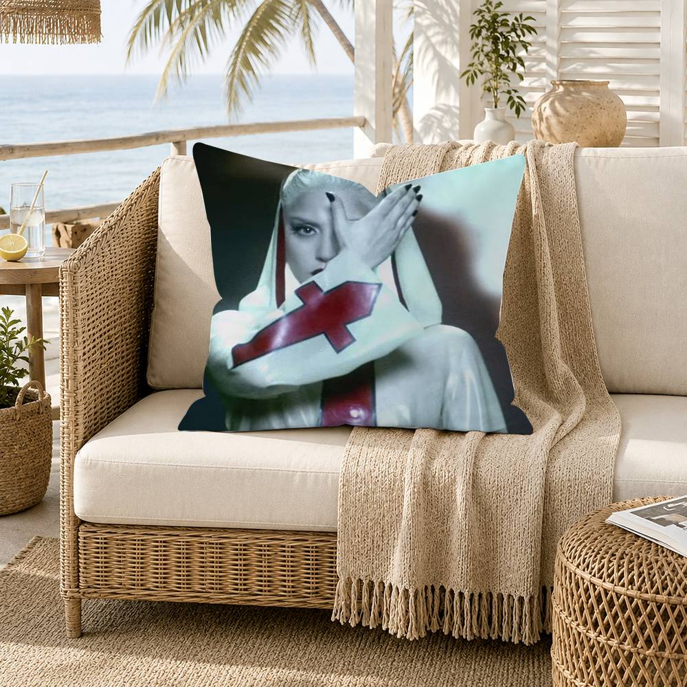 Hot Singer Lady Gaga Pillow Case for Sofa Living Room Home Office Decor Protective Cover