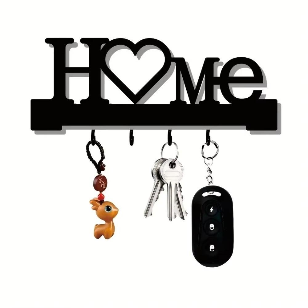Heart Shaped Key Holder Iron Material Key Wall Hook Wall Mounted Key Holder  Living Room