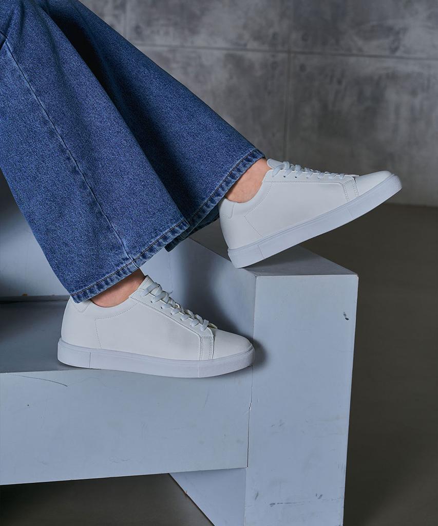 Okeyplace 5.5Cm Hidden Heel Basic Sneakers White (Okpl-55Sn102)
