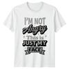 Im Not Angry This Is T-Shirt Sarcastic Quotes Humor Birthday Gift