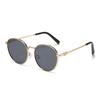 Unisex Stylish High-end Metal Round Framed Sunglasses UV400 Protection Comfortable Design Protect Eyes Decorative Glasses