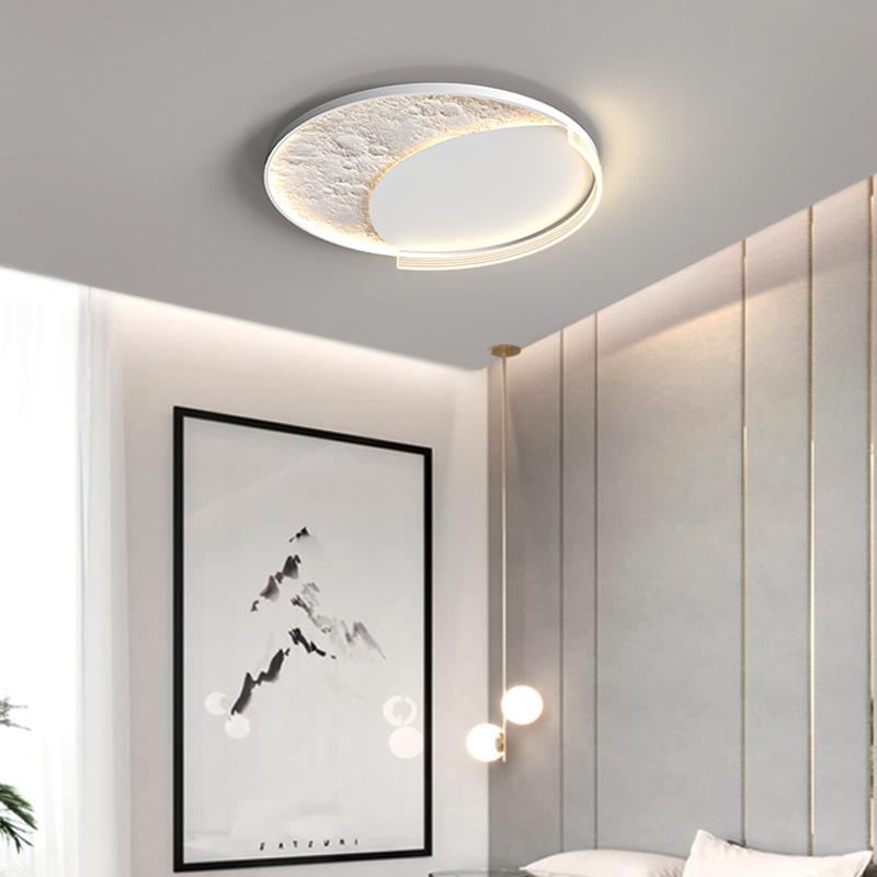 Lampe de chambre à coucher Simple et moderne, plafonnier créatif en forme de lune pour chambre d'enfant, étude, salon