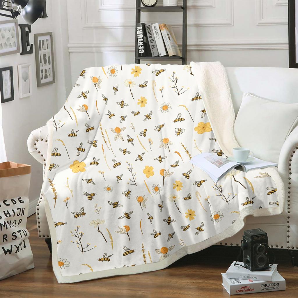 Cartoon Blankets Flannel for Children Cute Nap Kawaii Furry Soft Throws Gifts for Girls