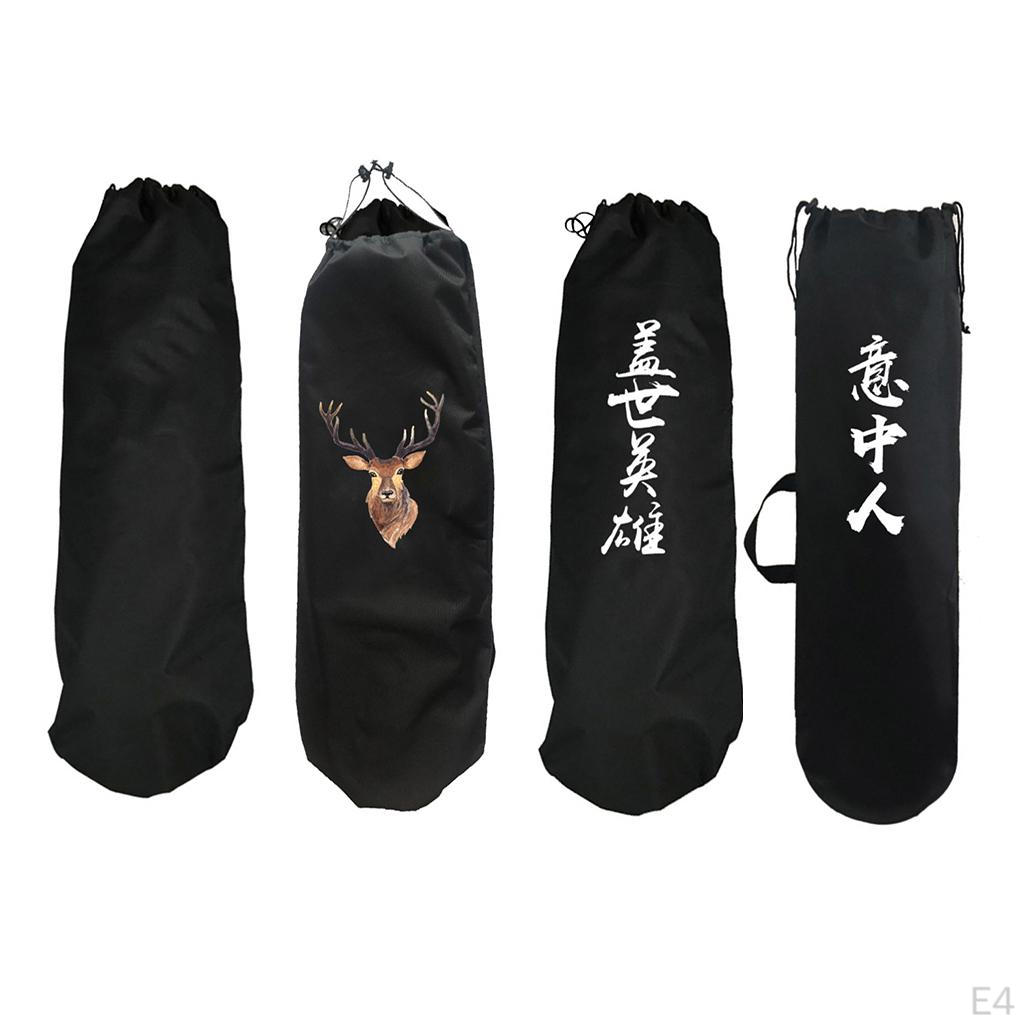 Nylon Fabric Skateboard Bag Container Backpack Water Women / Men Longboard Storage Carrier