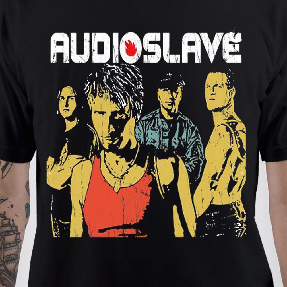 VTG Audioslave Rock Band Black T-shirt Tee All Sizes S To 345Xl JJ5158 Unisex T-Shirt