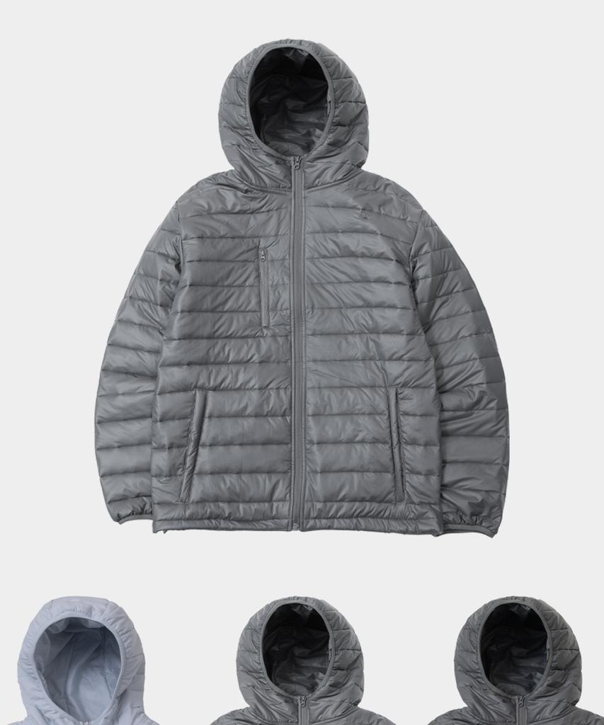 Someplace Man Light Basic Weight Hooded Soft Lightweight Padded Jacket _ 3 Colors
