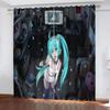Hatsune Miku пылезащитные шторы для балкона для гостиной спальни затемняющие шторы 100% полиэстер для дома