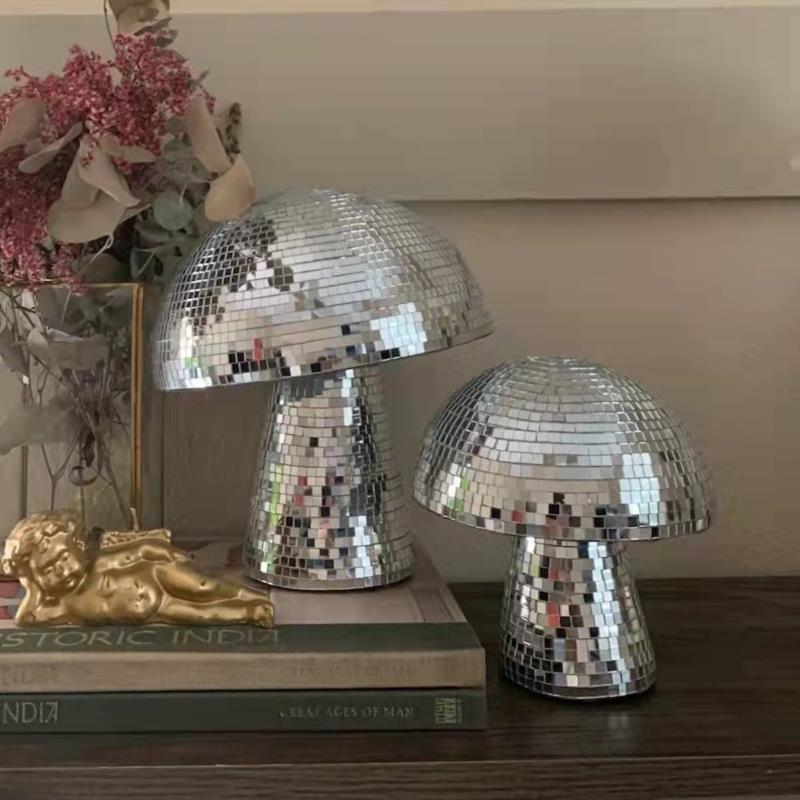 Disco Ball Mushroom Shape Mirror Decoration Outdoor Healing Encanto Decoration