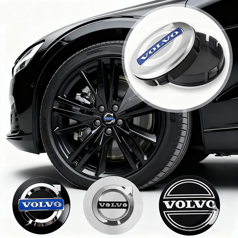 4 Stück Auto-Radkappen Felgenmittekappen Abzeichen Aufkleber Auto Zubehör Geeignet für Volvo S40 S60 S80l Xc60 Xc90 V40 V60 V50 V90 V70 CUG1