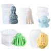 New Silicone Ghost Candle Mold Handmade DIY Craft Scented Candle Mold Home Decor Art Wax Mould