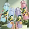 1PC Little Bird Branch 750ml Color Plastic Sports Water Bottle Leakproof Flip Straw Lid Suitable for Sports Office Home Use