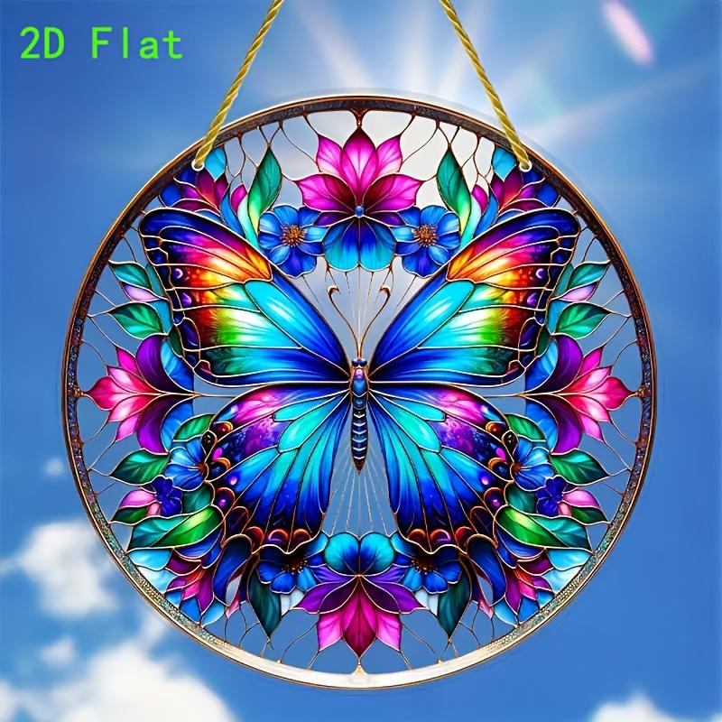 2D flache Acryl-Schmetterlingsdekoration, keine Batterien/Strom erforderlich, Einzigartige Innen-/Außendekoration, Mehrzweck-Traditioneller Stil, Wandmontage