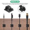 50/100Pcs Wire Cable Holder Clips R-type Black/White Plastic Adhesive Fixed Fastener Clamp for Home Office Desktop Organizer
