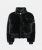 Badblood Viper 81 High-Neck Fur Jacket - Black