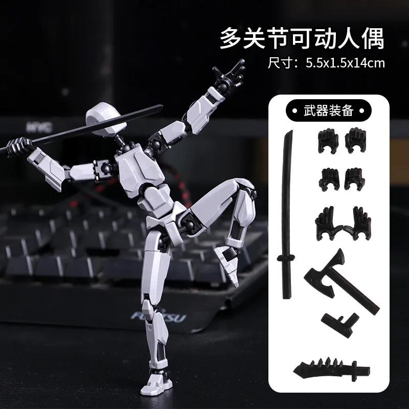 1249pcs Luminous Titan 13 Action Figures T13 Figure 3D Printed Multi-Jointed Movable Lucky 13 Action Figure Nova Figure Dummy