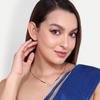 Mangalsutra cu diamant Abdesigns, Mangalsutra indiană placată cu argint, Mangalsutra pentru actrițe Bollywood, Mangalsutra cu diamant sintetic cultivat în laborator