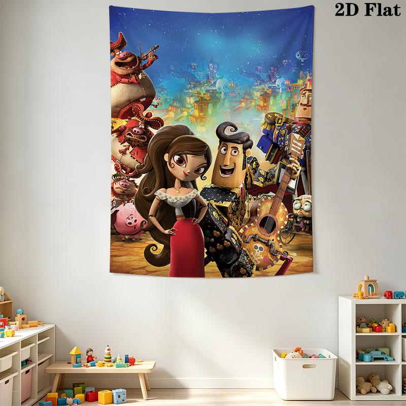 The Book of Life Cartoon Pattern Home Decor Tapestry, Wall Hanging, Decorative RV Wall Cloth.SGT0917475