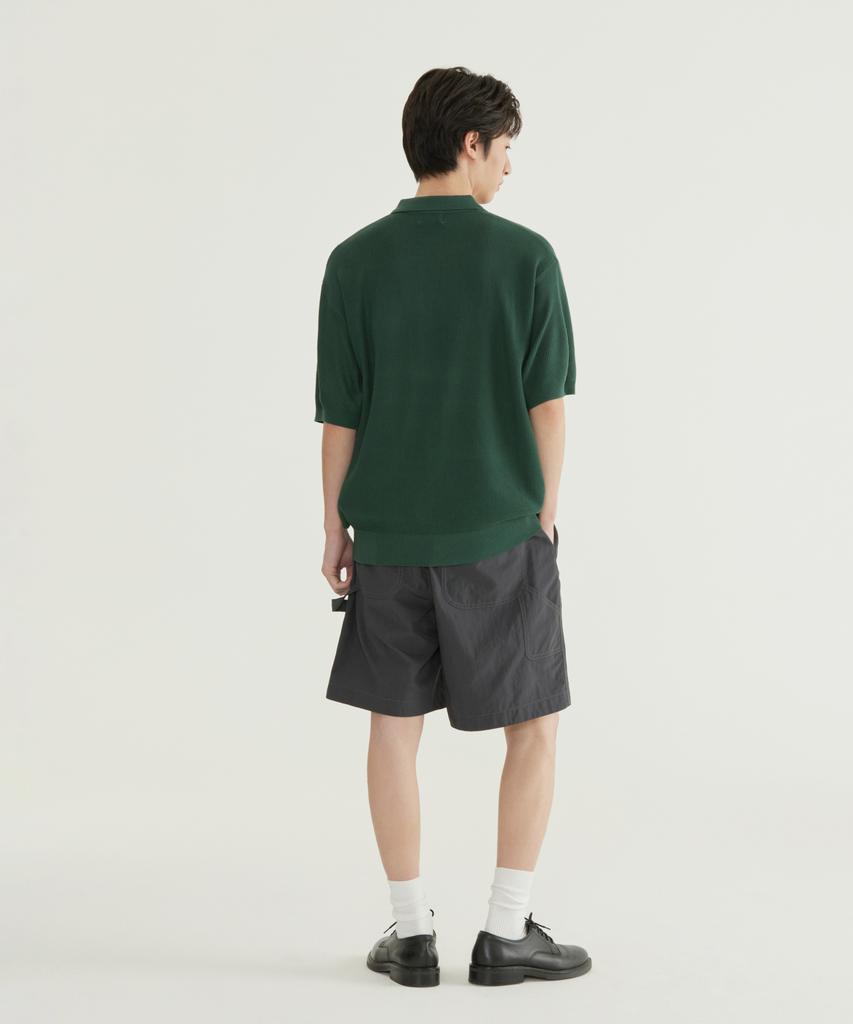 COVERNAT Collared Half Knit Black