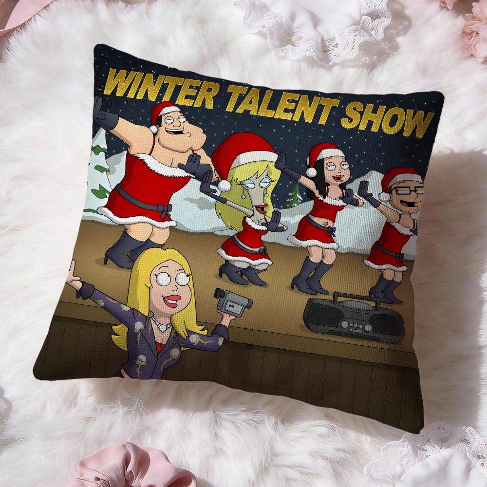 Anime A-American DadS Cushion Cover Premium Comfort Reversible Pillow Cove -Two in One Design for Any Room & Car Interior