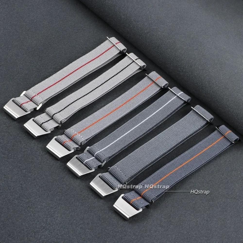 Universal Nylon Watch Strap Smart Watch Fabric Wristband Parachute Bag Elastic 20mm 22mm Watchbands Man's Sport Watchband