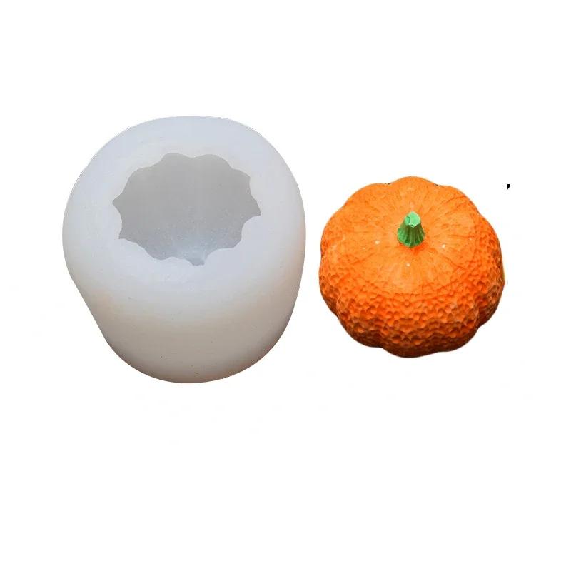 Halloween 3D Pumpkin Candle Mold Manual DIY Old Pumpkin Christmas Aromatherapy Candle Decoration Silicone Abrasive Tool