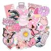 50 STK Jente Rosa Klistremerker VSCO Hydro Flask Fersk Klistremerkebok for Bagasje Skateboard Laptop Motorsykkel Dekal Vanntette Dekaler