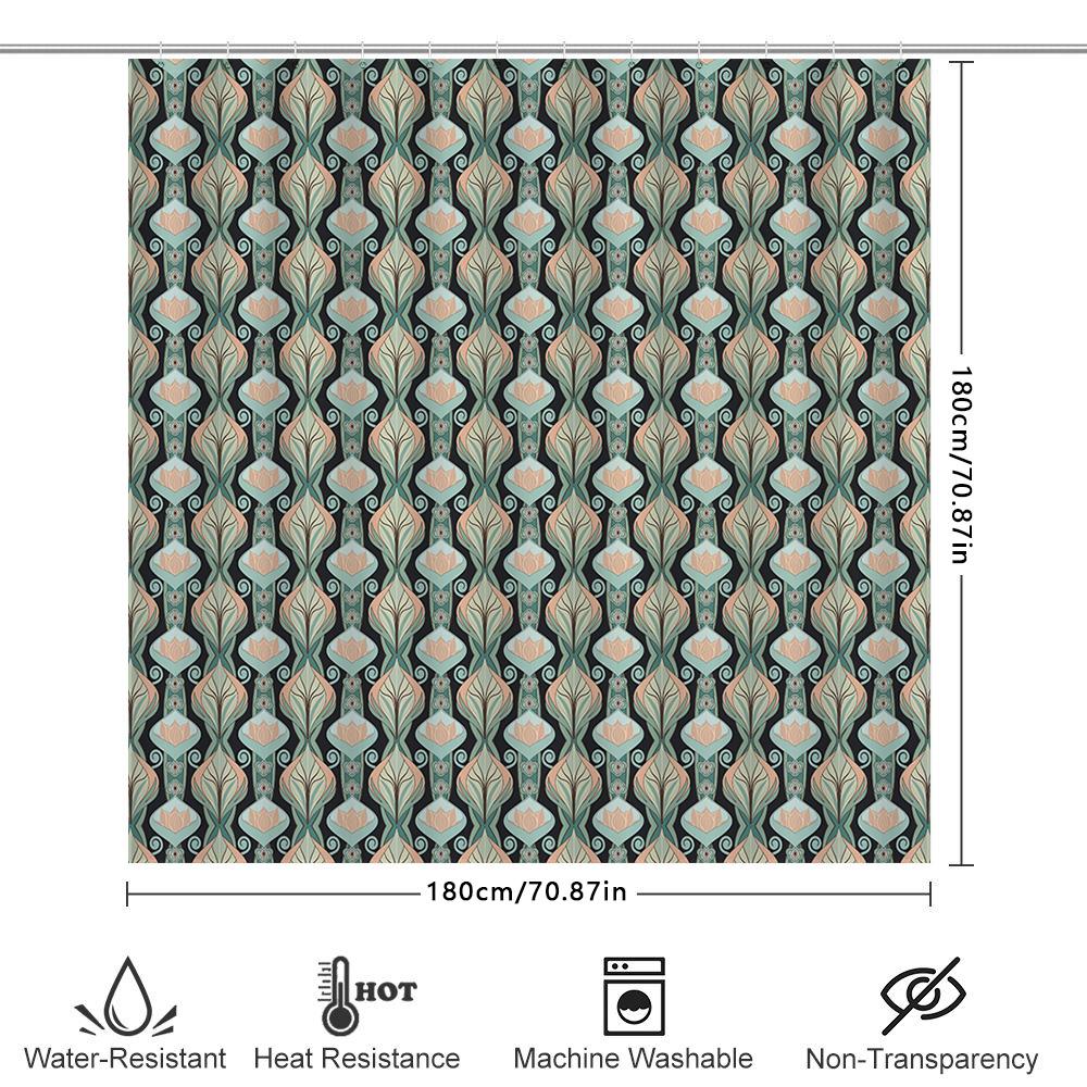Vintage Bloemen Decor Douchegordijn: Elegant Patroon Voor Badkameraccessoires Meerdere Kleuren Beschikbaar