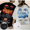 Summer New Lightning Mcqueen and Sally Printed Couple Tshirt Sally and Mcqueen Casual Cute Womens Tshirt Casual Tee Tops