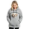 Hanorac Unisex cu Mânecă Lungă, Croială Largă, Buzunar Tip Pungă pentru Animale de Companie, Îmbrăcăminte Exterioară Casual pentru Purtare Zilnică