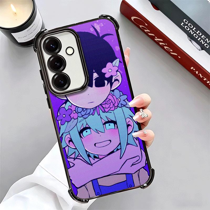 Étui de téléphone souple style dessin animé O-Omori pour Samsung A17 A27 A07 A37 A57 A16 A56 A15 A55 A14 A54 A13 A53 A26 A36 A25 A35 A24 A34 A23
