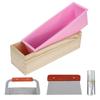 DIY Hand Made Silicone Soap Mold Cutting Blade Tools for Cake Bread Chocolate Making(Pink )
