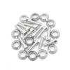 A ABSOPRO Motorcycle License Plate Frame Bolts 6mm Thread Screw Aluminum Alloy Silver Tone (Set of 12)