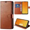 Protective Case - BOOLING - for Samsung Galaxy A26 5G - Shockproof - Brown Synthetic Leather - Built-in Stand