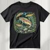 90s River Wildlife T Shirt Rainbow Trout Retro Nature Vintage Washed Homme Versatile Slightly Stretched Soft Breathable