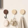 Solid Wood Wall Mount Hook No Drilling Bathroom Hook Space Saving Wood Hook  Bathroom Storage