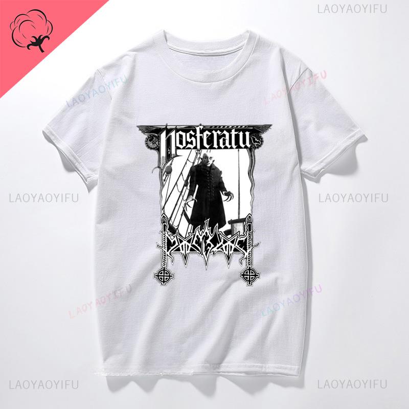 Nosferatu 1922 skräckfilm Vampyr Man Dracula Halloween cool street wear trend mode sommar män kvinnor universell T-shirt