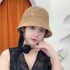 New Women's Bucket Bucket Hat Straw Versatile Breathable Basin Hat Outdoor Travel Covering Sun Hat