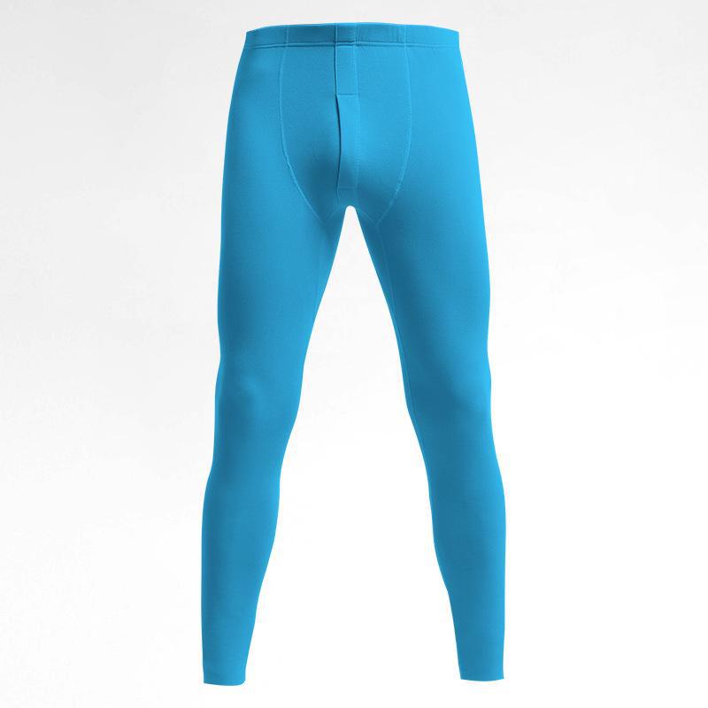Men's Warm Velvet-Lined Slim Cotton Trousers with Inside Layer for Autumn and Winter
