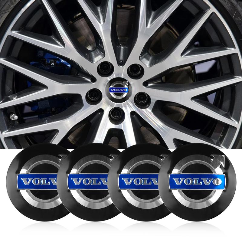 4pcs 56/60mm Car Wheel Center Covers Hub Caps Replacement Emblem Accessories For Volvo Rdesign T6 AWD C30 C70 S60 S80 V40 V50 T6 kyjn13