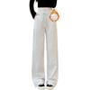Sillictor Long Tracksuit Fitness Warm and Loose Women's Fleece-Lined Sweatpants, Pants, Underwear, Trousers, Insulated, Stylish, Fit, yc6070-B-wgr-M