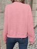 2025 Women's Spring/Fall Long-Sleeve Knitted Cardigan with Zipper Detail and Solid Color Design.